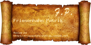 Friesenhahn Patrik névjegykártya